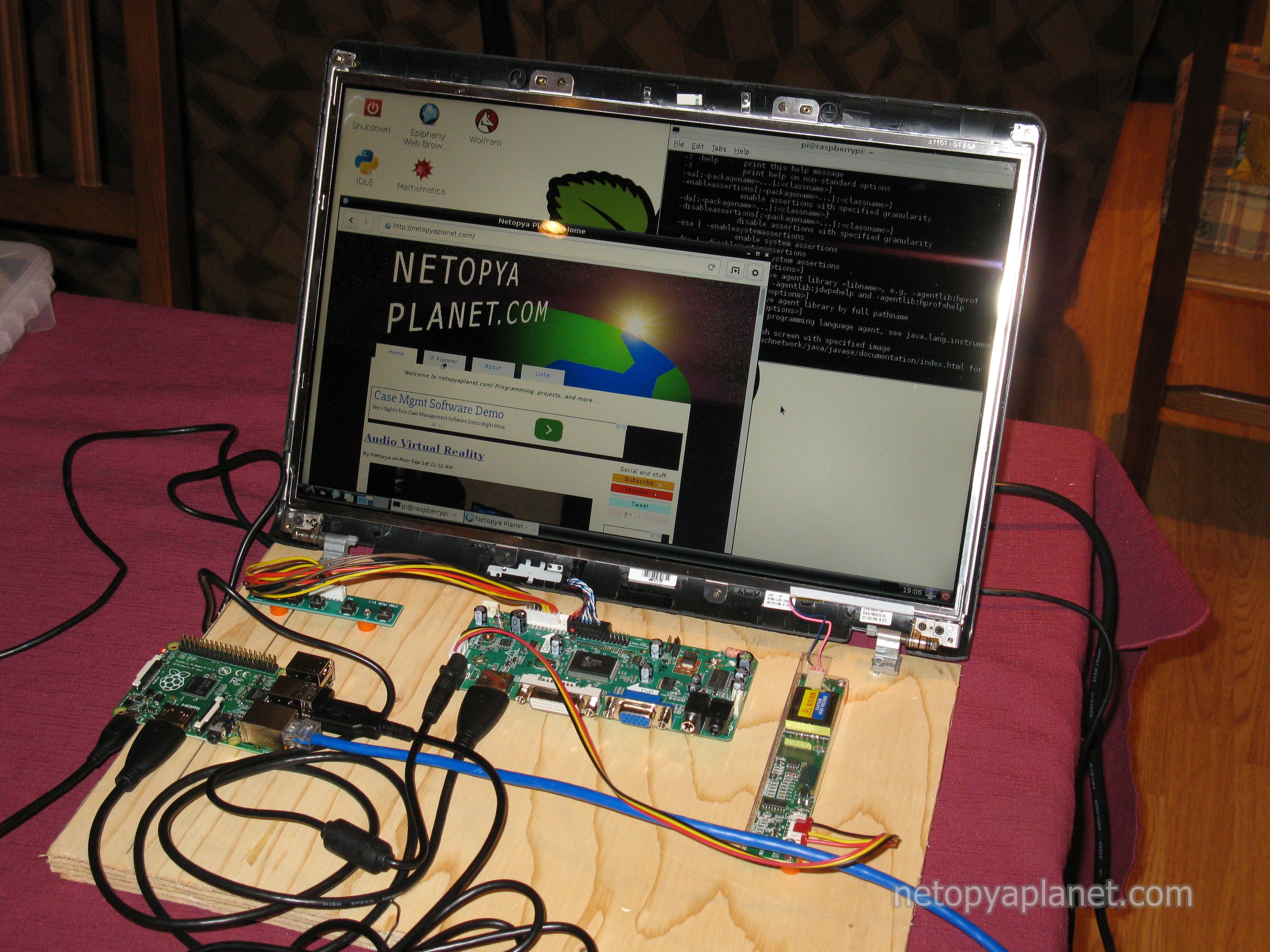 Netopya Planet - Recycling a Laptop LCD Screen into a ... laptop webcam diagram 